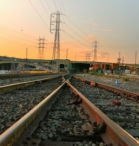 Trainyard In The Morning  - Down By The River